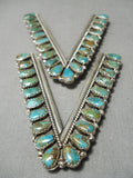 Incredible Vintage Native American Navajo Royston Turquoise Sterling Silver Collar Protectors-Nativo Arts