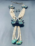 Native American One Of The Craziest Ever Vintage Santo Domingo Turquoise Necklace-Nativo Arts