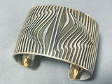 One Of The Craziest Swirl Native American Navajo Sterling Silver Cuff Bracelet-Nativo Arts