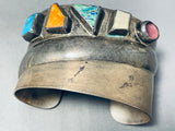 Stone Sampling Vintage Native American Navajo Turquoise Sterling Silver Bracelet-Nativo Arts