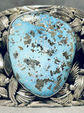 Native American 230 Gram Heavy Huge Lizard Turquoise Sterling Silver Bracelet-Nativo Arts