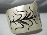 So Intricate! Vintage Native American Navajo Symbolic Sterling Silver Maze Bracelet Cuff-Nativo Arts