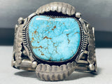 138 Grams 50 Year Old Vintage Native American Navajo Turquoise Sterling Silver Bracelet-Nativo Arts