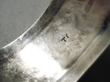 Very Important Early Vintage Native American Navajo Thoms Singer Sterling Silver Bracelet Old-Nativo Arts