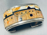 Native American Important Pueblo Vintage Navajo Agate Sterling Silver Bracelet-Nativo Arts