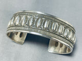 Beautiful Native American Navajo Sterling Silver Bracelet Hand Wrought-Nativo Arts