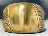 Native American Orville Tsinnie Authentic Rare Vintage Brass Bracelet-Nativo Arts