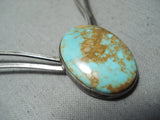 Unique Vintage Native American Navajo 8 Turquoise Sterling Silver Necklace-Nativo Arts