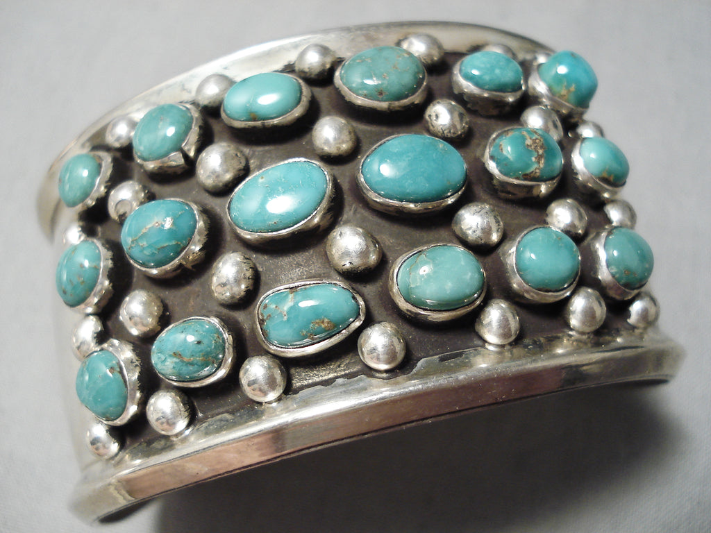 Navajo FRANK authentic GUERRO Sterling Silver Turquoise Men's Ring