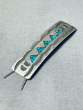 Sensational Vintage Native American Navajo Turquoise Sterling Silver Burette-Nativo Arts
