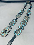 Authentic Handmade Vintage Native American Navajo Turquoise Sterling Silver Concho Belt Old-Nativo Arts