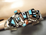 Incredible Vintage Zuni Native American Turquoise Sterling Silver Bracelet-Nativo Arts