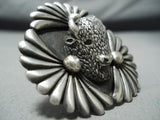 Huge Heavy Buffalo Native American Sterling Silver Ring-Nativo Arts