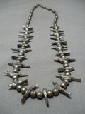 Astounding Vintage Native American Navajo Hand Carved Animal Sterling Silver Necklace-Nativo Arts