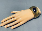 Native American Orville Tsinnie Hard Workmanship Rare Jet Bracelet Cuff-Nativo Arts
