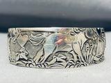 The Most Detailed Native American Navajo Horse Sterling Silver Bracelet-Nativo Arts