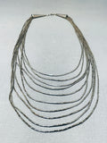 Breathtaking Vintage Native American Navajo Sterling Silver Necklace-Nativo Arts