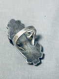 Fabulous Vintage Native American Navajo Old Deposit Turquoise Sterling Silver Ring-Nativo Arts