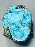 The Best Vintage Native American Navajo Blue Warrior Mine Turquoise Sterling Silver Bracelet-Nativo Arts