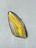 Captivating Native American Navajo Huge Honeybee Sterling Silver Ring-Nativo Arts