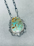 Jake Francosa San Felipe Royston Turquoise Sterling Silver Necklace-Nativo Arts