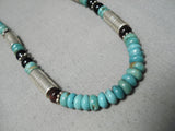 Authentic Vintage Native American Navajo Thomas Singer Turquoise Sterling Silver Necklace-Nativo Arts
