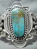 Al Sanchez Native American Navajo Royston Turquoise Sterling Silver Bracelet-Nativo Arts