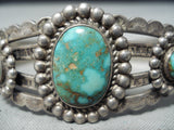 High Grade Vintage Native American Navajo Royston Turquoise Sterling Silver Bracelet Old-Nativo Arts