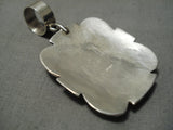 Authentic Vintage Native American Navajo Thomas Singer Sterling Silver Pendant-Nativo Arts