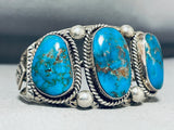 Incomparable Vintage Native American Navajo Turquoise Mountain Sterling Silver Bracelet-Nativo Arts