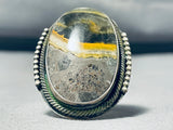 40 Gram Native American Zuni Honeybee Jasper Sterling Silver Ring-Nativo Arts