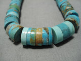 One Of The Largest Vintage Navajo Turquoise Heishi Native American Necklace Old-Nativo Arts