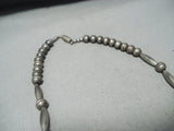 Women's Vintage Native American Navajo Needle Turquoise Sterling Silver Squash Blossom Necklace-Nativo Arts