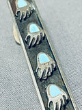 Impressive Vintage Native American Navajo 4 Turquoise Sterling Silver Prints Tie Clip-Nativo Arts