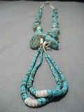 Superior Vintage Navajo 40 Royston Turquoise Native American Necklace-Nativo Arts