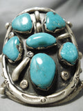 Colossal Important Vintage Native American Navajo Turquoise Sterling Silver Alice Bracelet-Nativo Arts