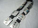 One Of The Best Ever Vintage Native American Navajo Turquoise Inoay Sterling Silver Concho Belt-Nativo Arts