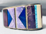 One Of The Most Unique Ever Vintage Native American Navajo Sugulite Sterling Silver Bracelet-Nativo Arts
