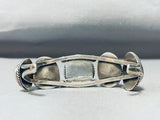 Authentic Vintage Native American Navajo Blue Turquoise Sterling Silver Bracelet Cuff-Nativo Arts
