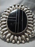 Stunning Vintage Navajo Sterling Silver Native American Inlay Bracelet-Nativo Arts