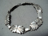 Amazing Vintage Navajo Native American Sterling Silver Bracelet Old-Nativo Arts