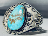 Museum Quality Early Vintage Native American Navajo Turquoise Sterling Silver Bracelet-Nativo Arts
