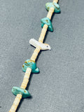 Traditional Vintage Native American Zuni Blue Gem Turquoise Sterling Silver Fetish Necklace-Nativo Arts
