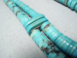 Native American Traditional Vintage Santo Domingo Royston Turquoise Sterling Silver Necklace Old-Nativo Arts