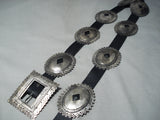 Early Vintage Native American Navajo Sterling Silver Coin Concho Belt-Nativo Arts