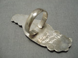 Important Vintage Native American Zuni Eldred Martinez Sterling Silver Turquoise Ring-Nativo Arts