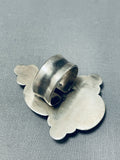 Amazing Vintage Native American Navajo Blue Diamond Sterling Silver Huge Ring-Nativo Arts