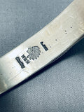 Important Al Jake Native American Navajo High Grade Turquoise Sterling Silver Bracelet-Nativo Arts