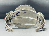 Beautiful Signed Vintage Native American Zuni Sterling Silver Cluster Bracelet-Nativo Arts