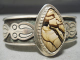 Important Vintage Native American Navajo Agate Darrell Victor Sterling Silver Bracelet-Nativo Arts